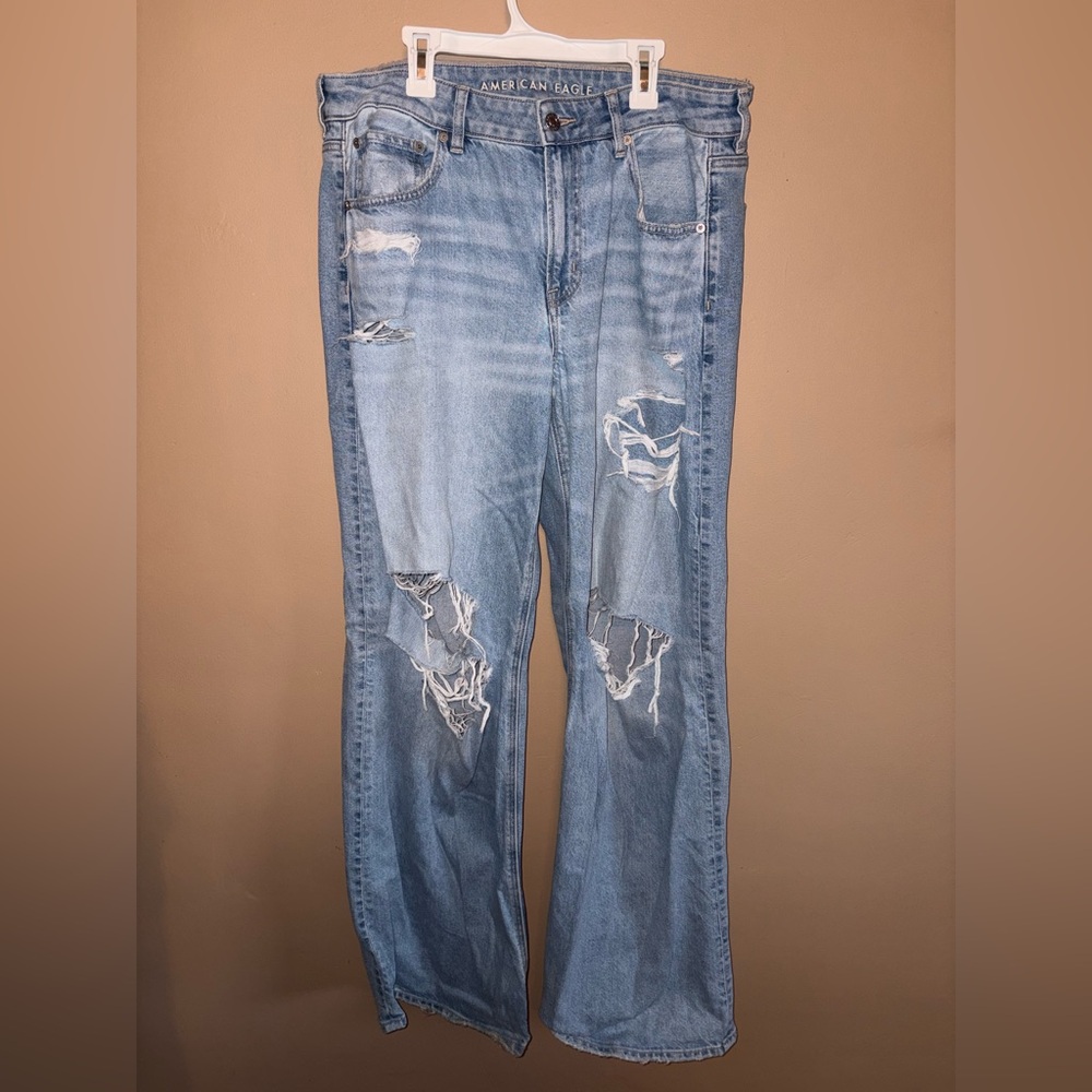 AE Strigid Low Rise Baggy Wide Leg jeans size 12 Long